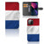 iPhone 13 Mini Bookstyle Case Nederlandse Vlag met artistiek ontwerp van de Nederlandse vlag, perfect voor trots op Nederland.