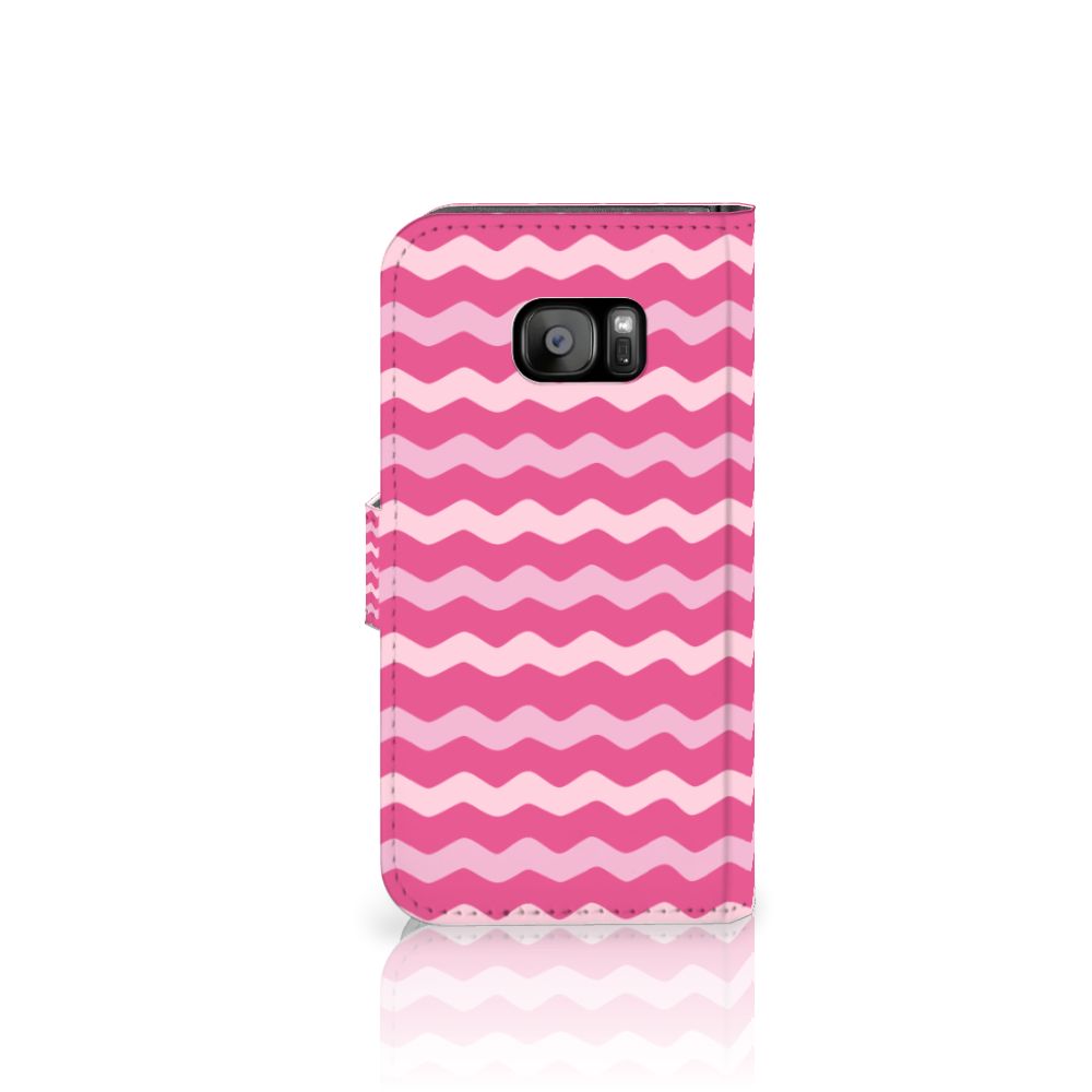 Samsung Galaxy S7 Edge Telefoon Hoesje Waves Pink