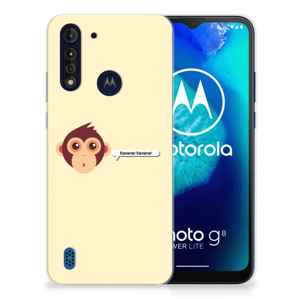 Motorola Moto G8 Power Lite Telefoonhoesje met Naam Monkey B2C Telecom