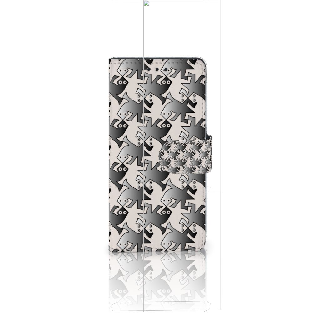Huawei Ascend P8 Lite Telefoonhoesje met Pasjes Salamander Grey