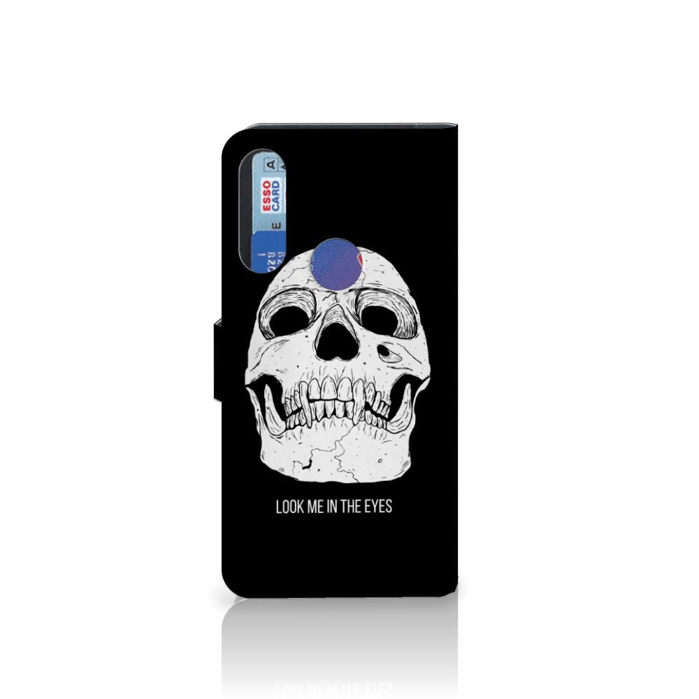 Telefoonhoesje met Naam Alcatel 1S 2020 Skull Eyes