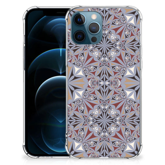 iPhone 12 | 12 Pro Anti-Shock Hoesje Flower Tiles