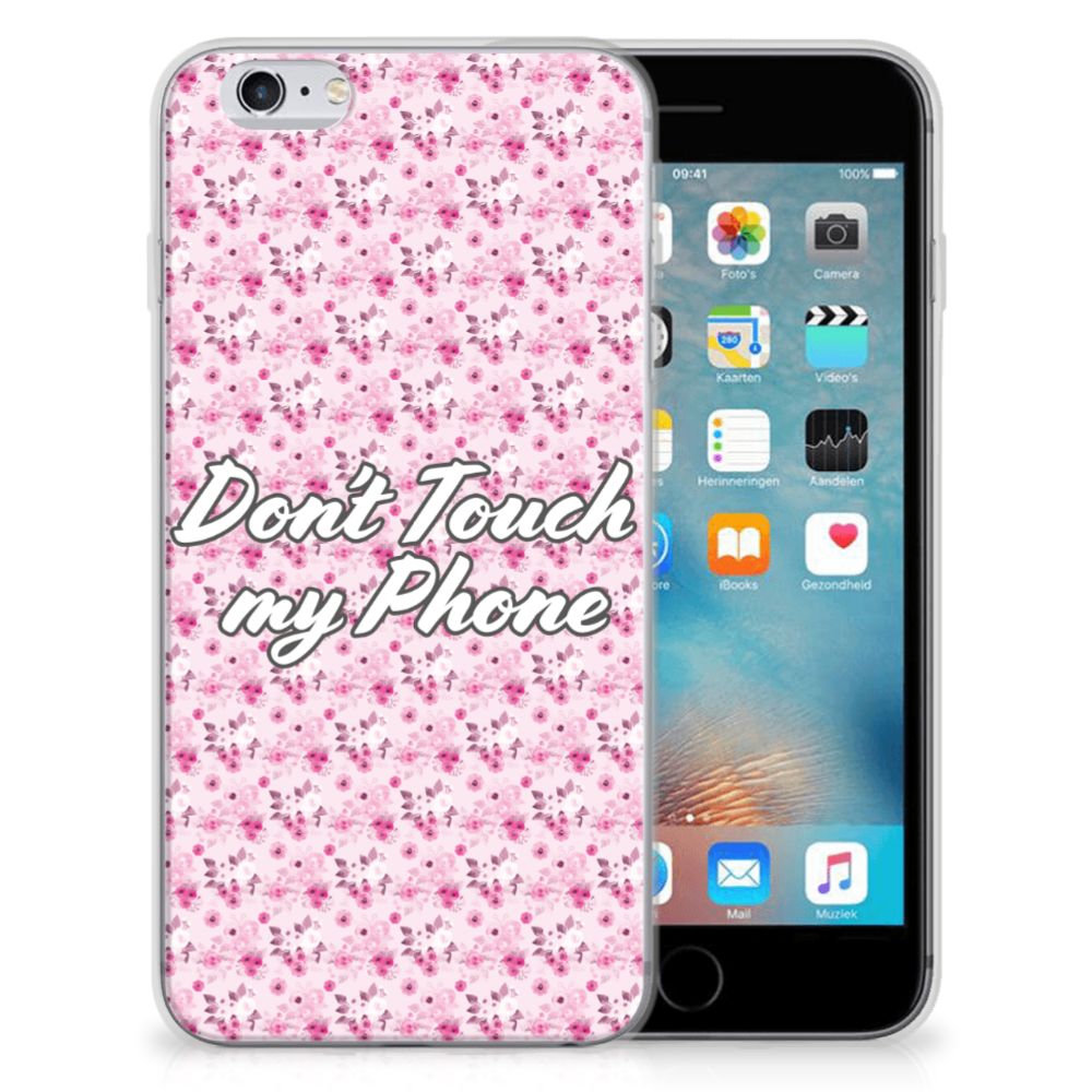 Apple iPhone 6 | 6s Silicone-hoesje Flowers Pink DTMP