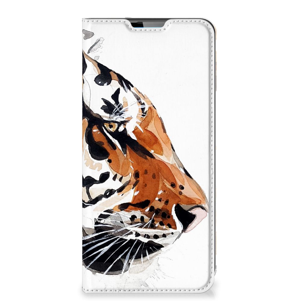 Bookcase Motorola Moto G9 Plus Watercolor Tiger - B2C Telecom