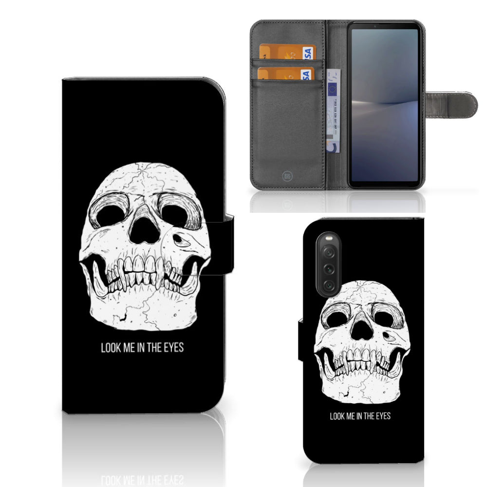 Telefoonhoesje met Naam Sony Xperia 10 V Skull Eyes