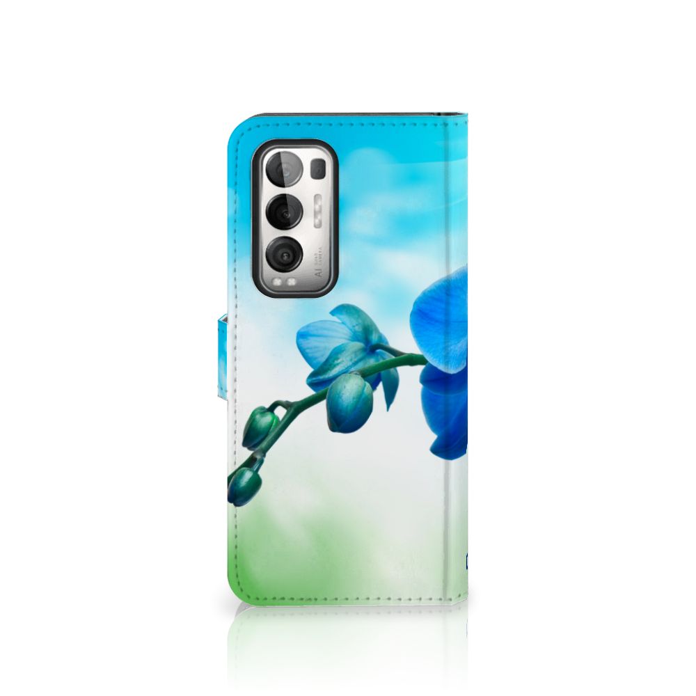 OPPO Find X3 Neo 5G Hoesje Orchidee Blauw - Cadeau voor je Moeder