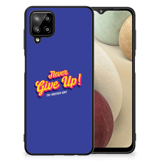 Samsung Galaxy A12 Telefoon Hoesje met tekst Never Give Up