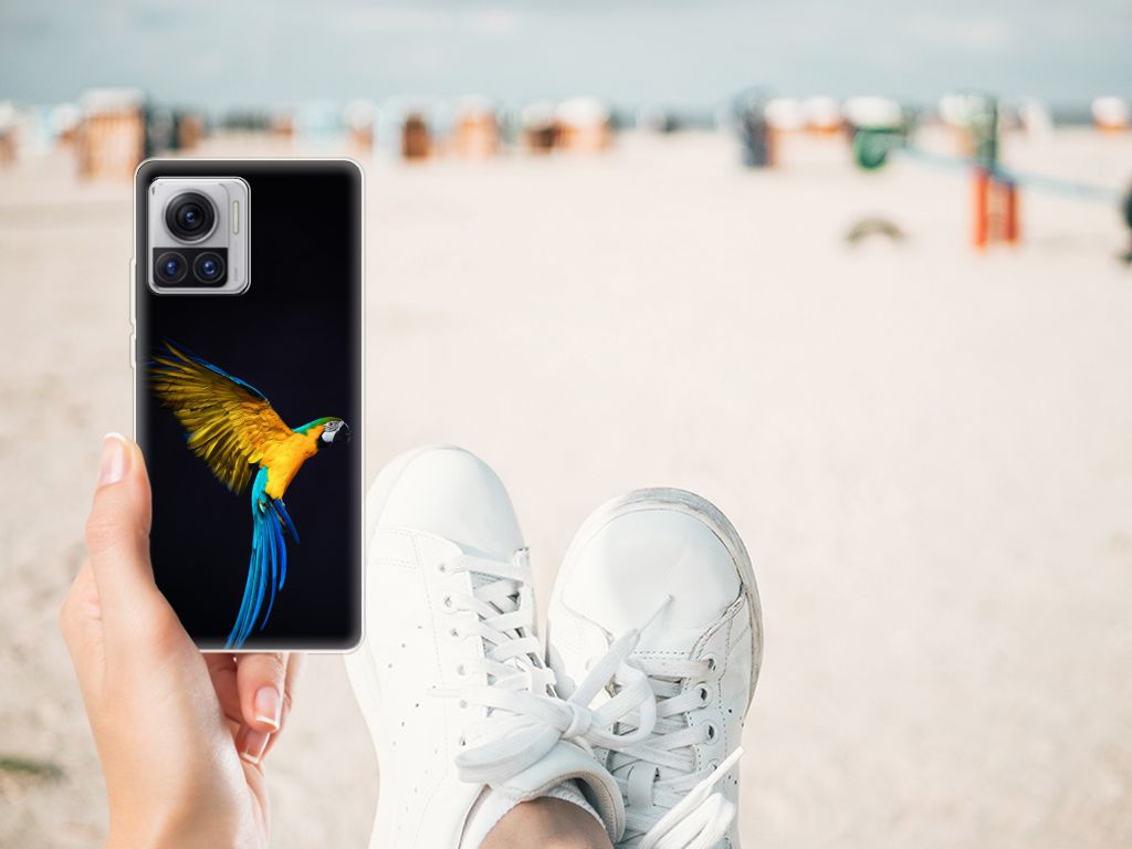 Motorola Moto X30 Pro TPU Hoesje Papegaai B2C Telecom
