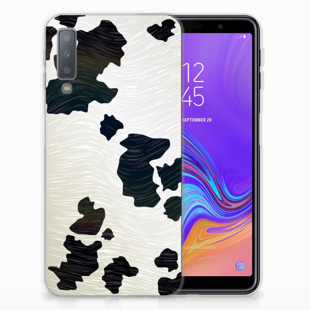 Samsung Galaxy A7 (2018) TPU Hoesje Koeienvlekken