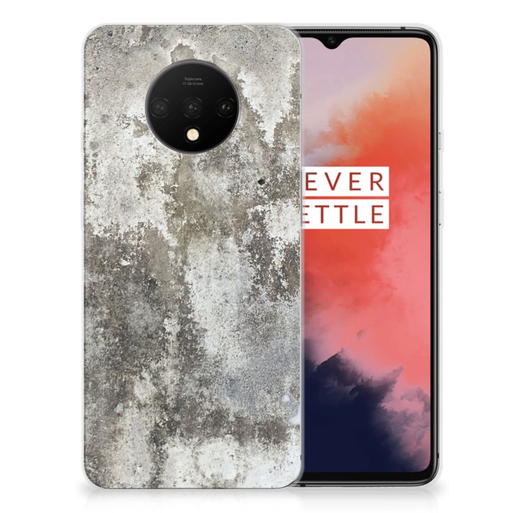 OnePlus 7T TPU Siliconen Hoesje Beton Print