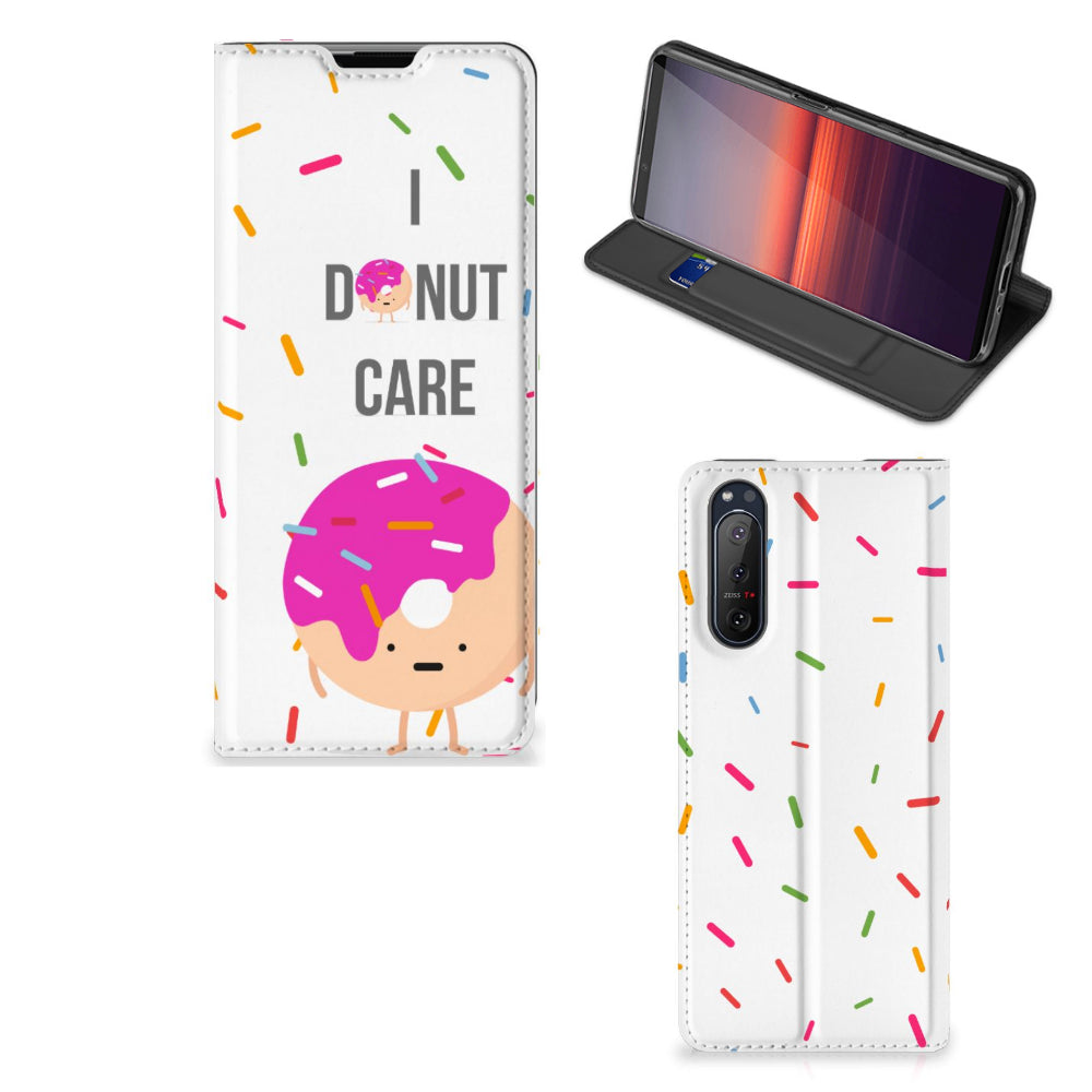 Sony Xperia 5 II Flip Style Cover Donut Roze