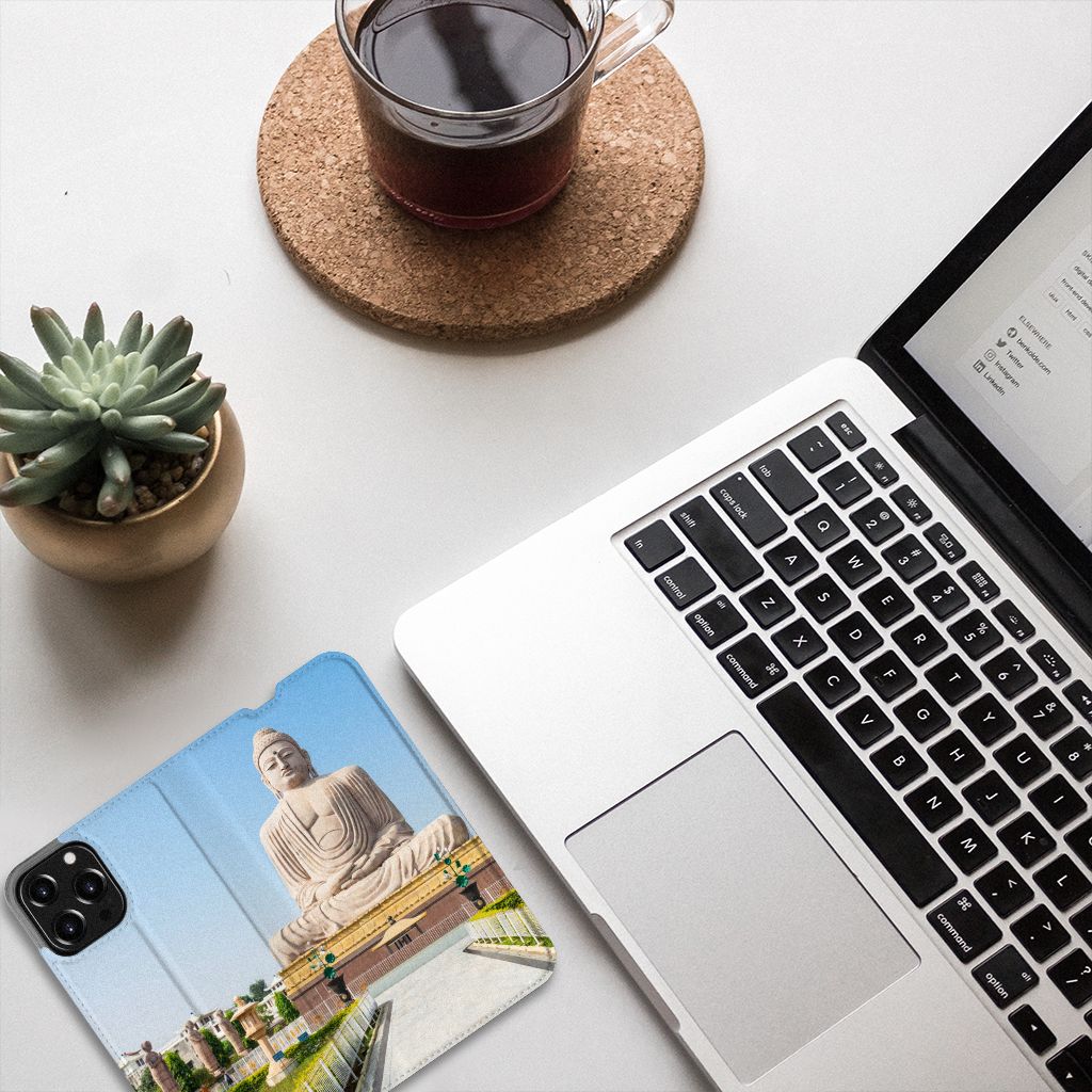 iPhone 13 Pro Max Book Cover Boeddha - B2C Telecom