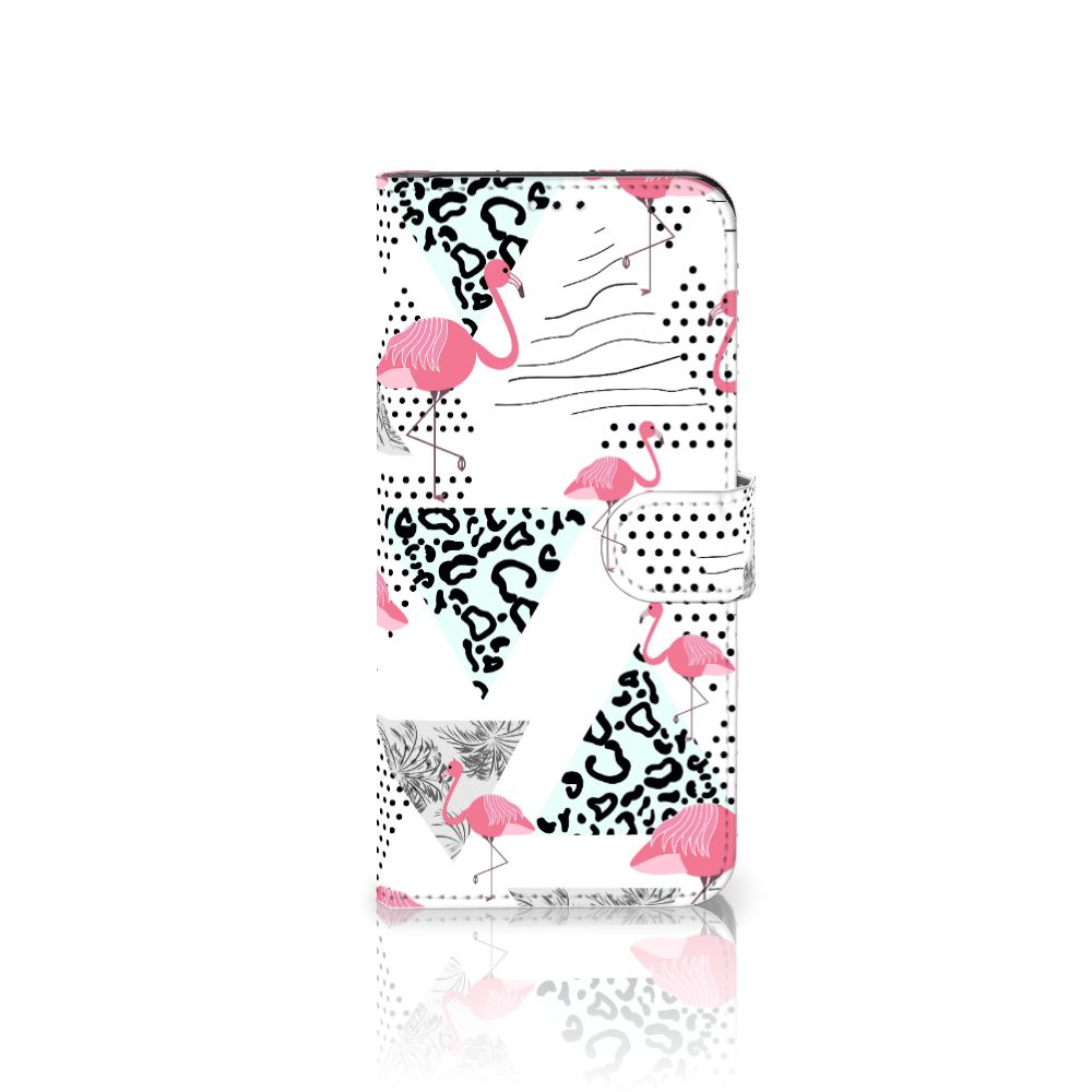Samsung Galaxy A23 Telefoonhoesje met Pasjes Flamingo Triangle