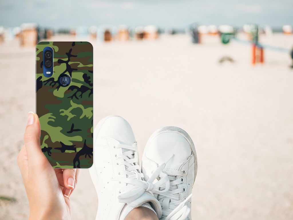 Motorola One Vision TPU bumper Army Dark