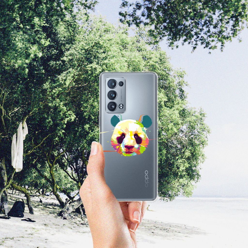 OPPO Reno 6 Pro Plus 5G Telefoonhoesje met Naam Panda Color B2C Telecom