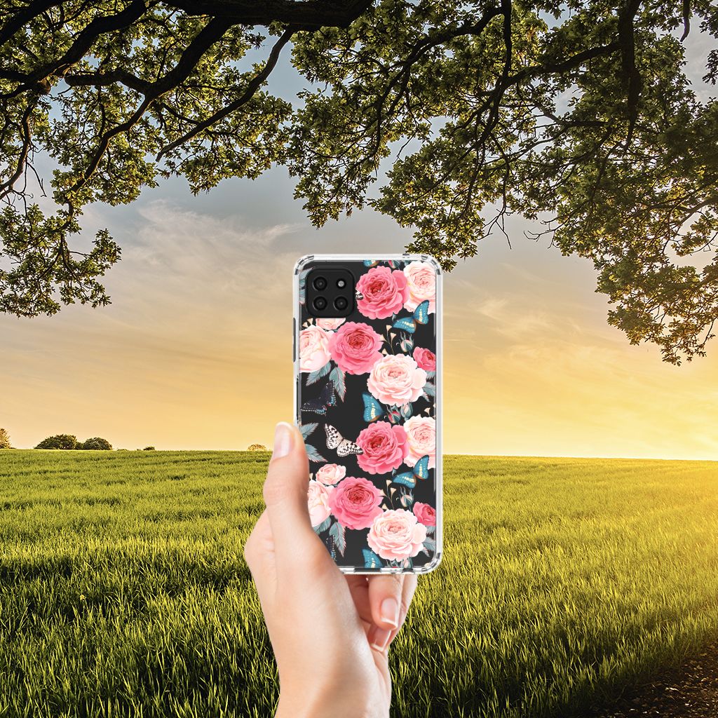 Samsung Galaxy A22 5G Case Butterfly Roses B2C Telecom