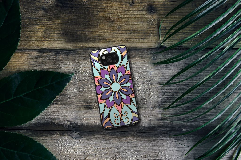 Xiaomi Poco X3 | X3 Pro Bloemen Hoesje Purple Flower B2C Telecom
