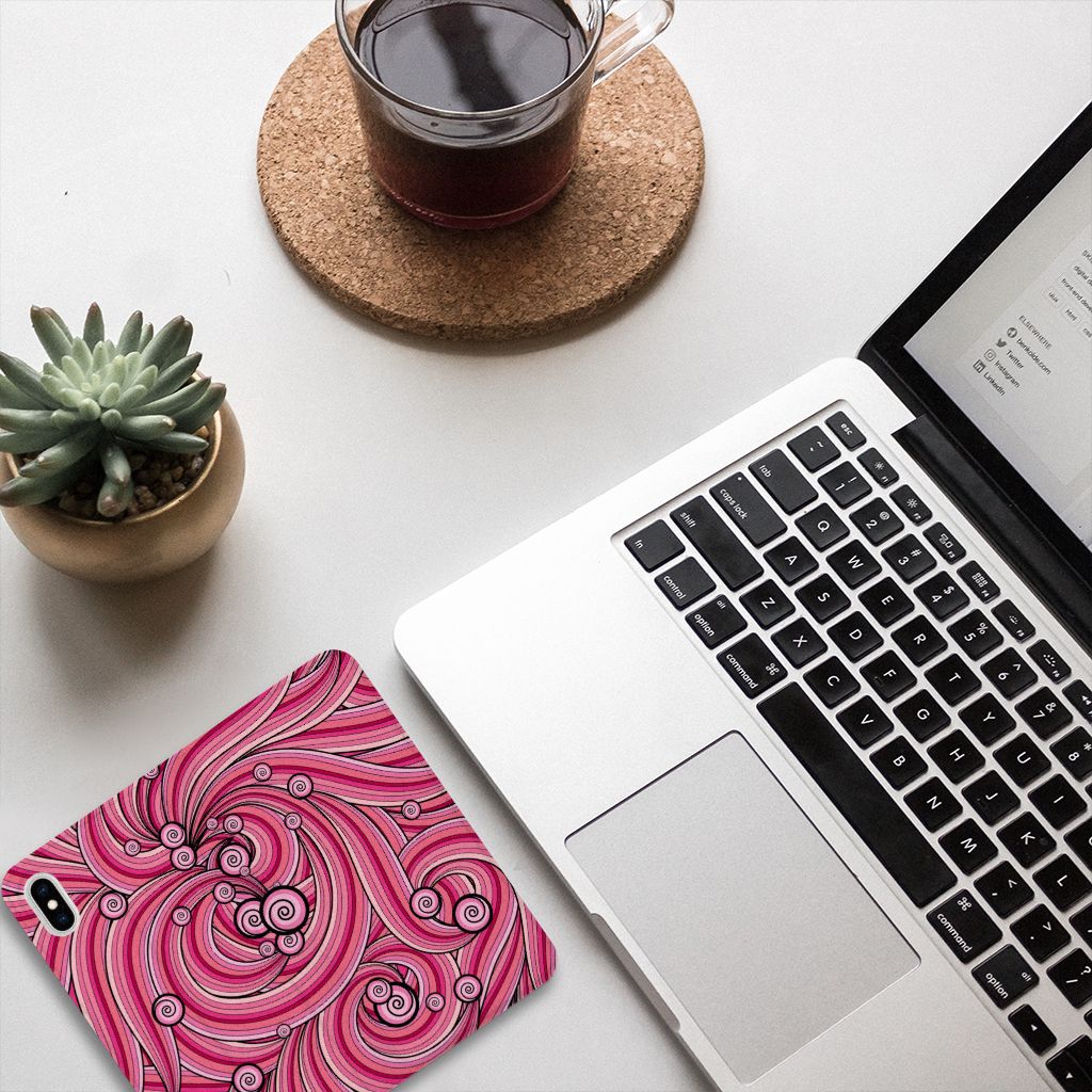 Apple iPhone Xs Max Bookcase Swirl Pink