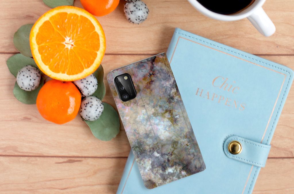 Samsung Galaxy A41 Standcase Marmer Grijs - B2C Telecom