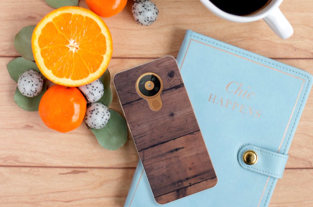 Nokia 5.3 Bumper Hoesje Old Wood B2C Telecom