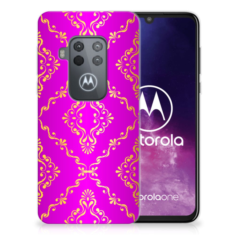 Siliconen Hoesje Motorola One Zoom Barok Roze