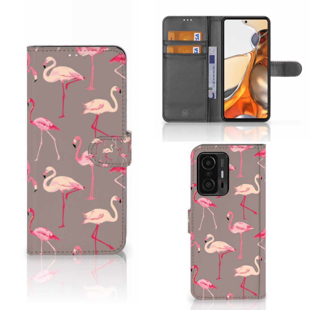 Xiaomi 11T | 11T Pro Telefoonhoesje met Pasjes Flamingo