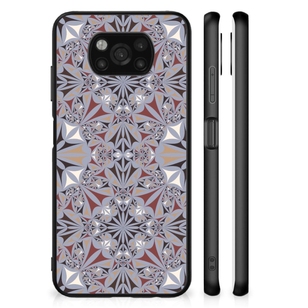 Xiaomi Poco X3 | X3 Pro Marmeren Print Telefoonhoesje Flower Tiles B2C Telecom
