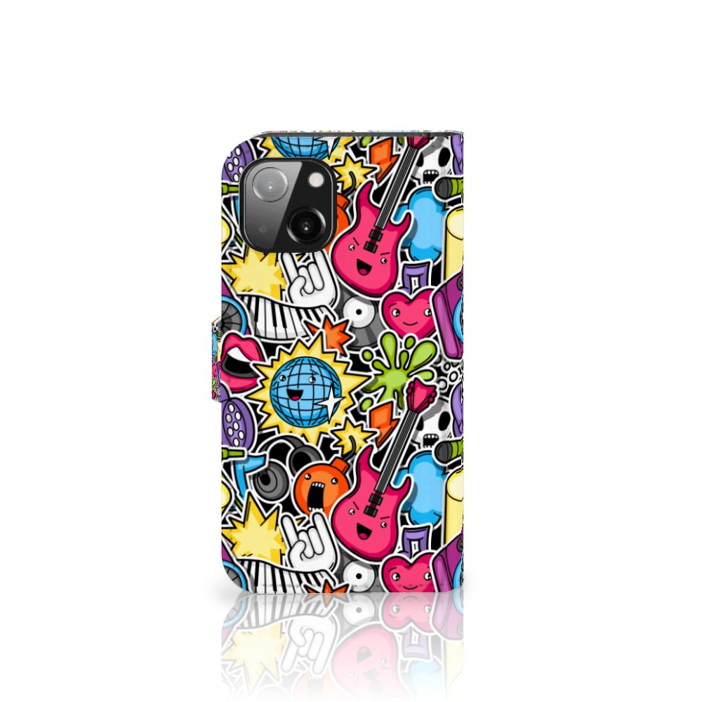 Apple iPhone 13 Wallet Case met Pasjes Punk Rock