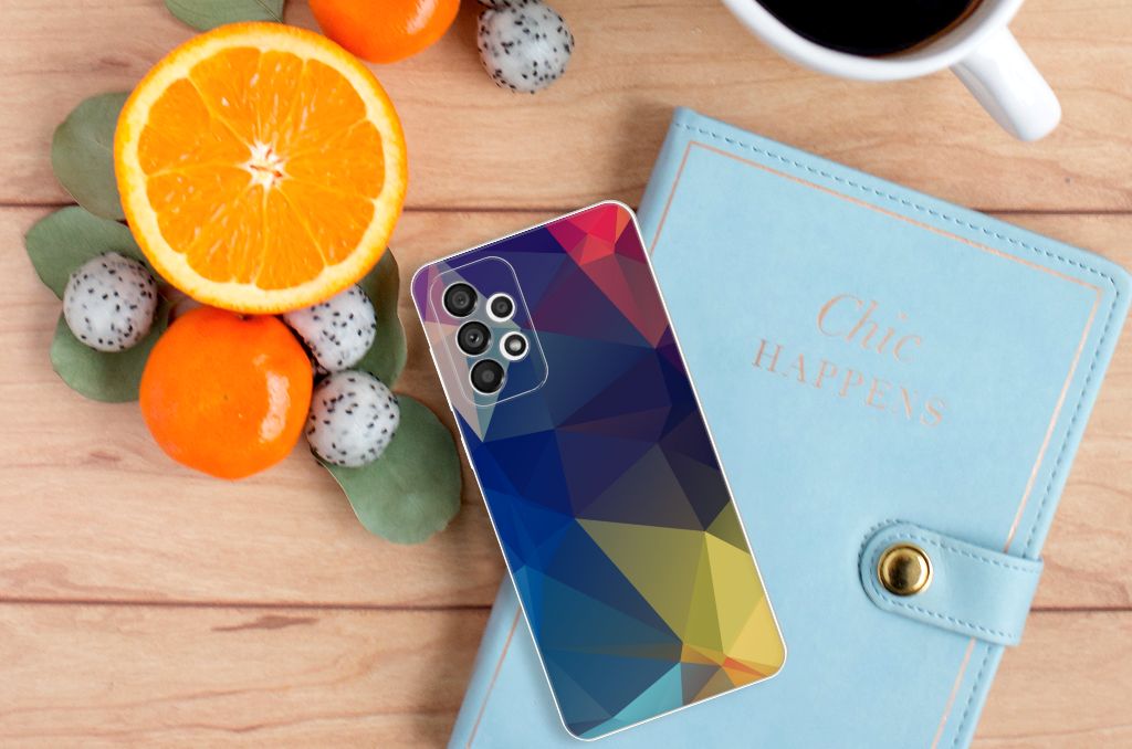 Samsung Galaxy A73 5G TPU Hoesje Polygon Dark B2C Telecom