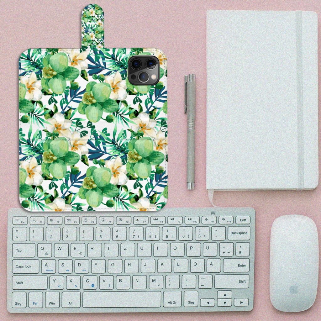 Apple iPhone 12 Pro Max Hoesje Orchidee Groen