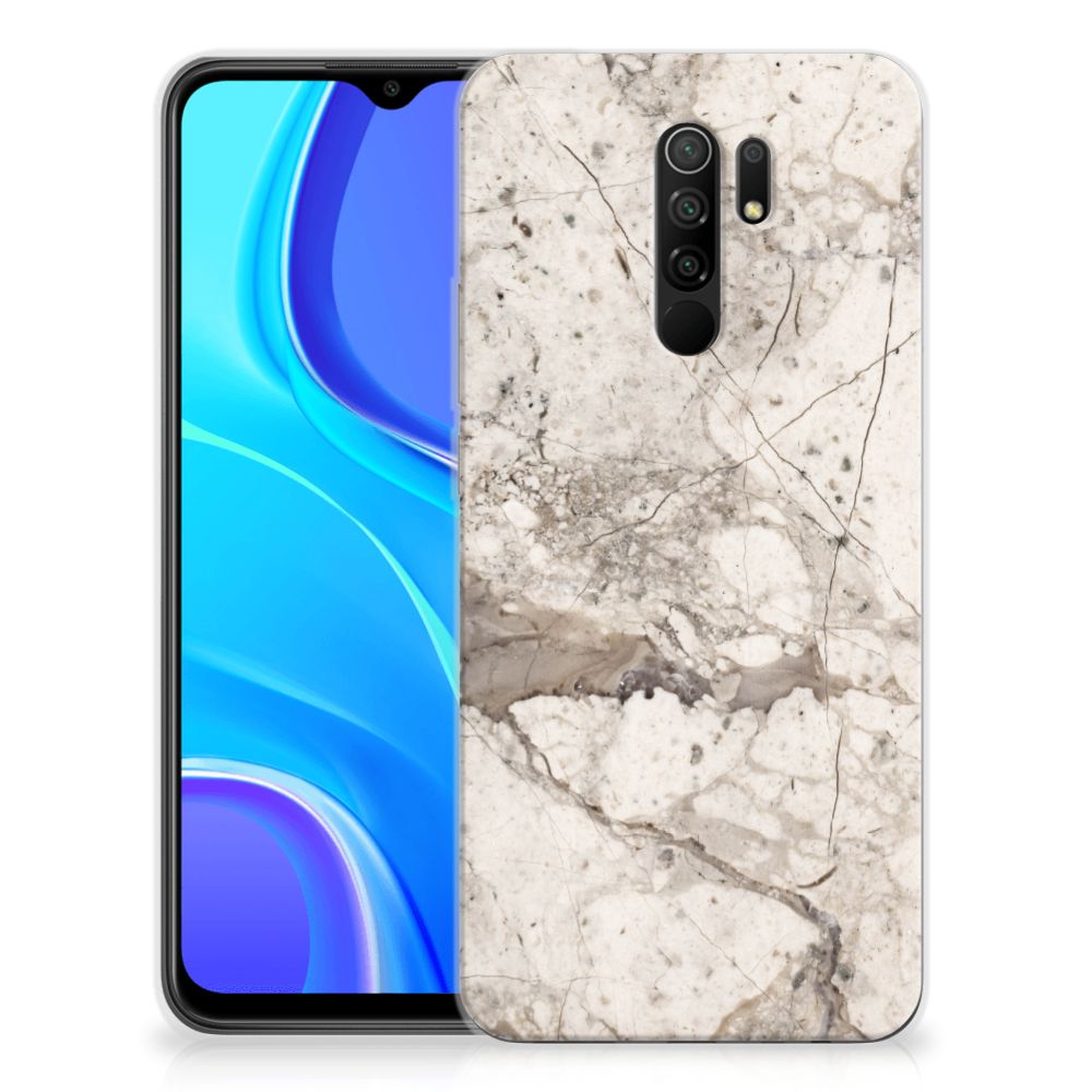 Xiaomi Redmi 9 TPU Siliconen Hoesje Marmer Beige