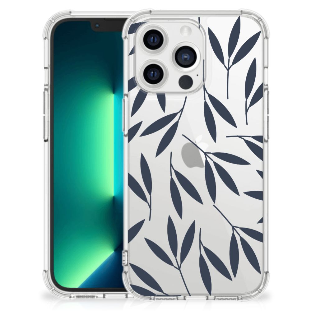 iPhone 13 Pro Max Case Leaves Blue - B2C Telecom