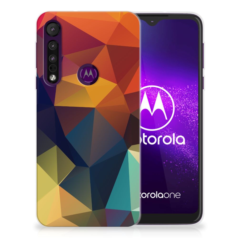 Motorola One Macro TPU Hoesje Polygon Color