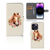 Telefoonhoesje met Pasjes voor iPhone 15 Pro Max Paard met bloemen design en ruimte voor pasjes.