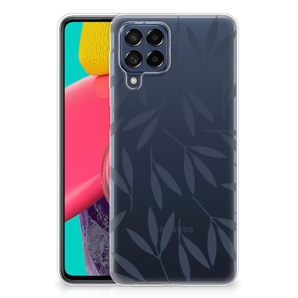 Samsung Galaxy M53 TPU Case Leaves Blue