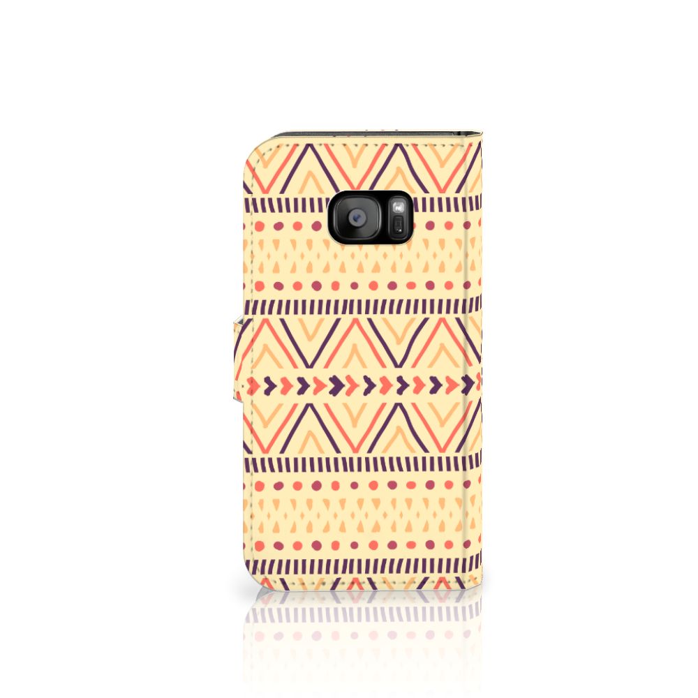 Samsung Galaxy S7 Edge Telefoon Hoesje Aztec Yellow