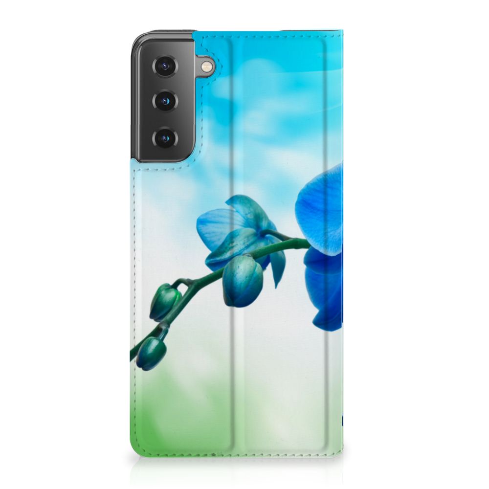 Samsung Galaxy S21 Plus Smart Cover Orchidee Blauw - Cadeau voor je Moeder - B2C Telecom