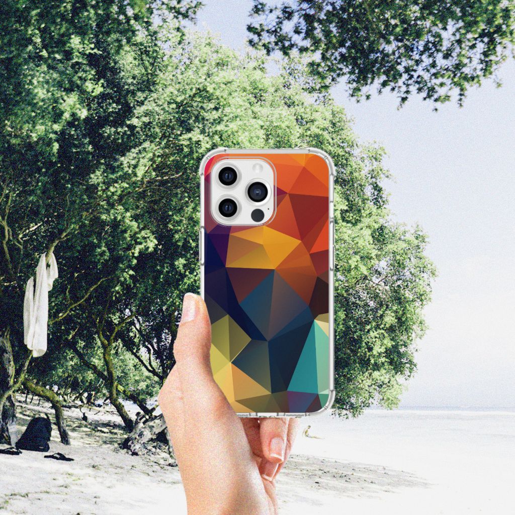 iPhone 13 Pro Max Shockproof Case Polygon Color - B2C Telecom