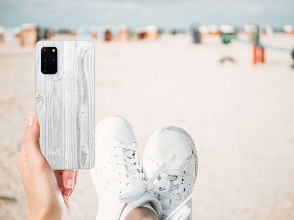 Samsung Galaxy S20 Plus Bumper Hoesje White Wood B2C Telecom