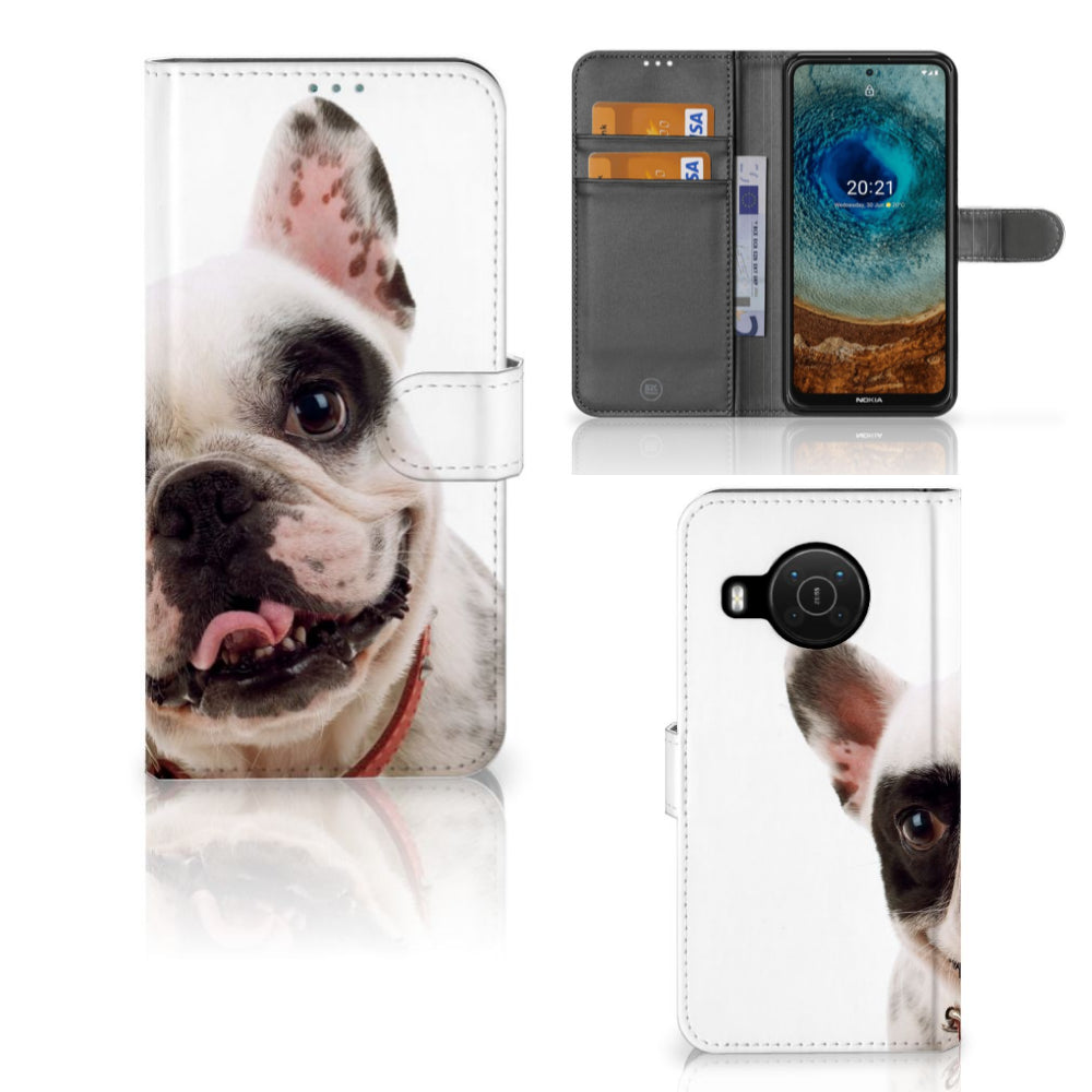 Nokia X10 | Nokia X20 Telefoonhoesje met Pasjes Franse Bulldog