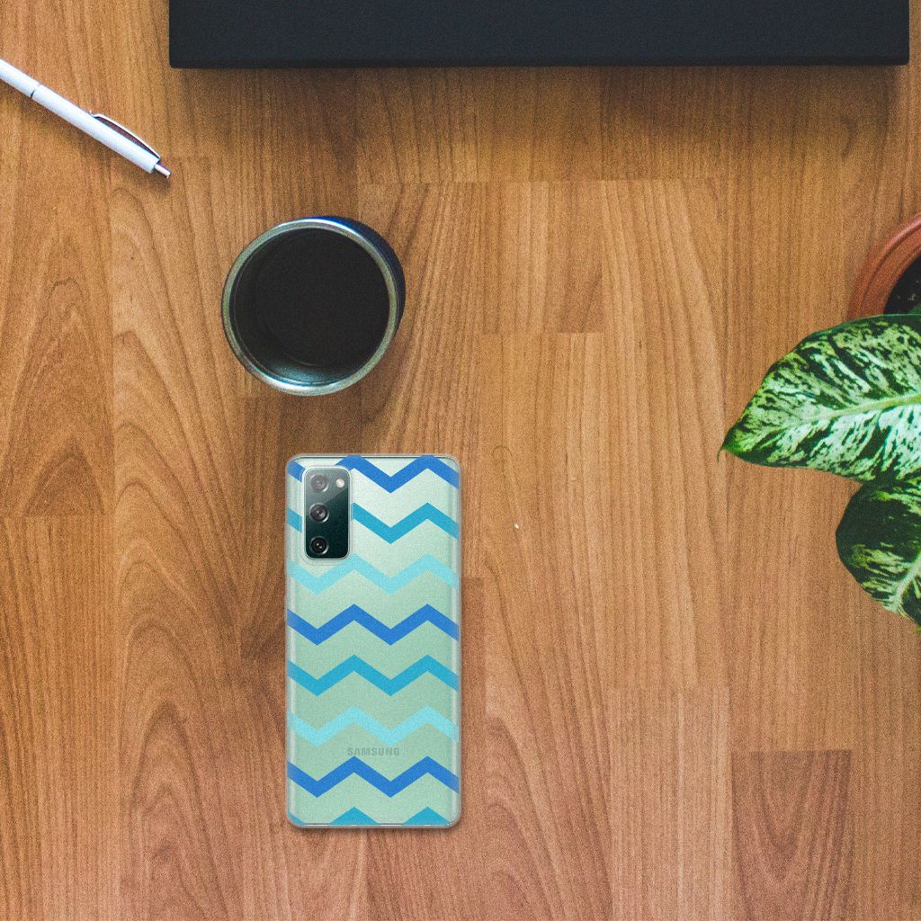 Samsung Galaxy S20 FE TPU bumper Zigzag Blauw B2C Telecom