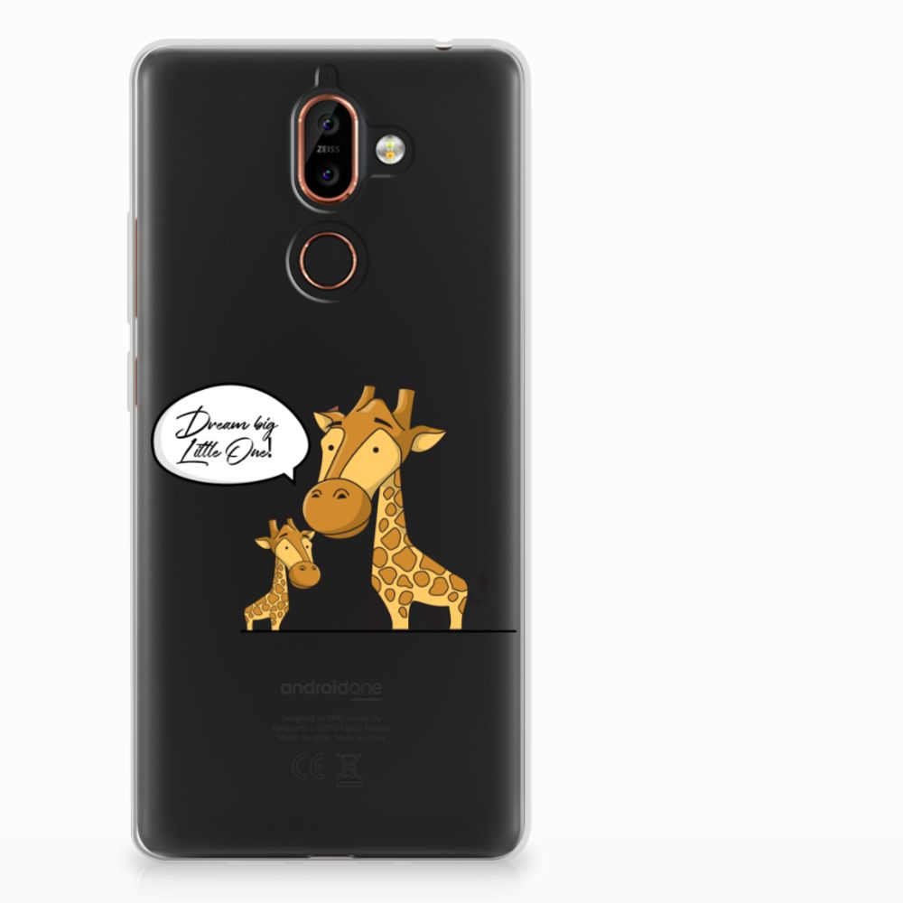 Nokia 7 Plus Telefoonhoesje met Naam Giraffe