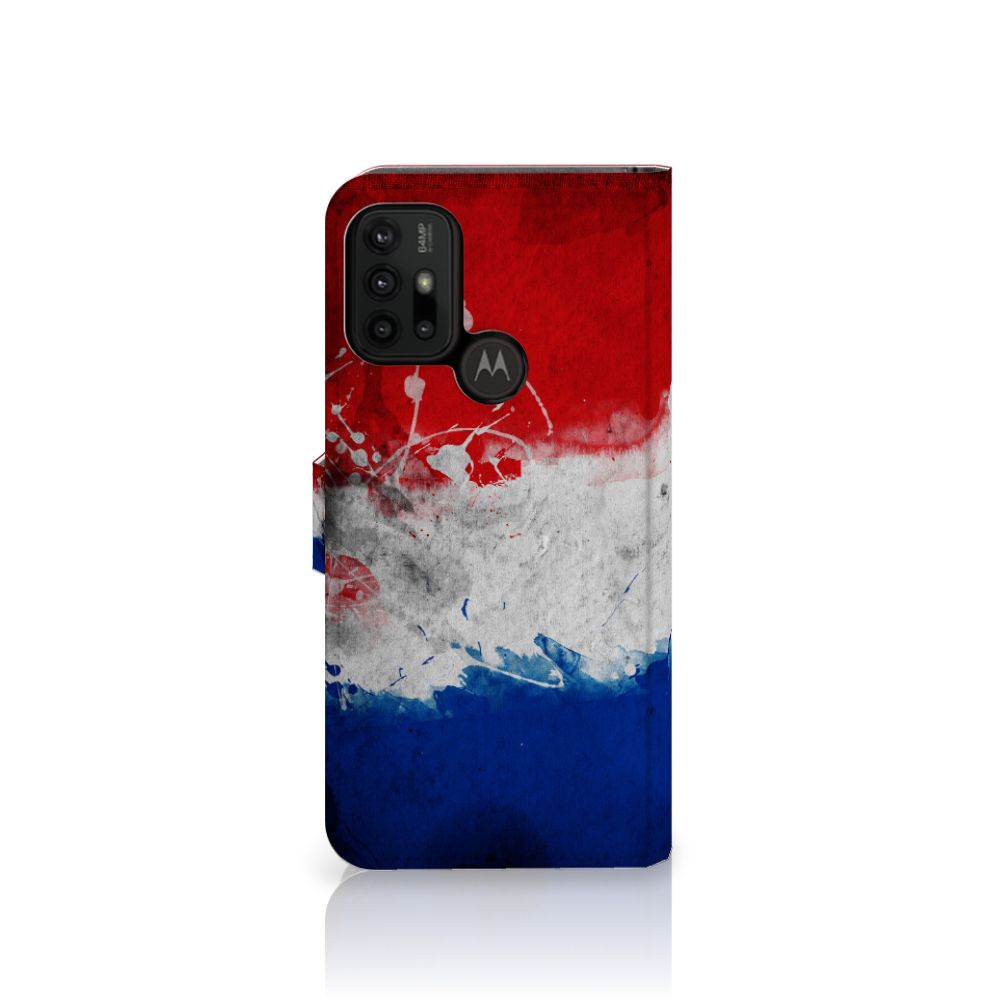 Motorola Moto G10 | G20 | G30 Bookstyle Case Nederland met ontwerp van de Nederlandse vlag.