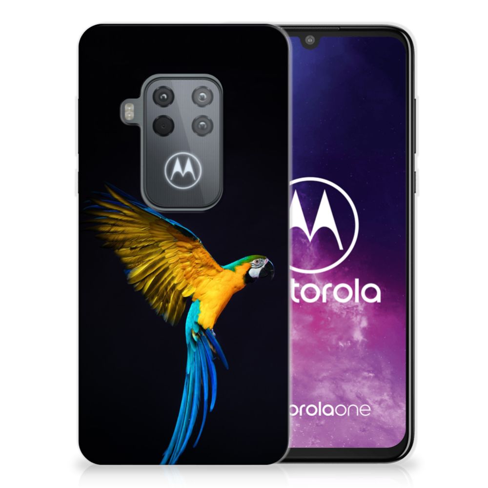 Motorola One Zoom TPU Hoesje Papegaai