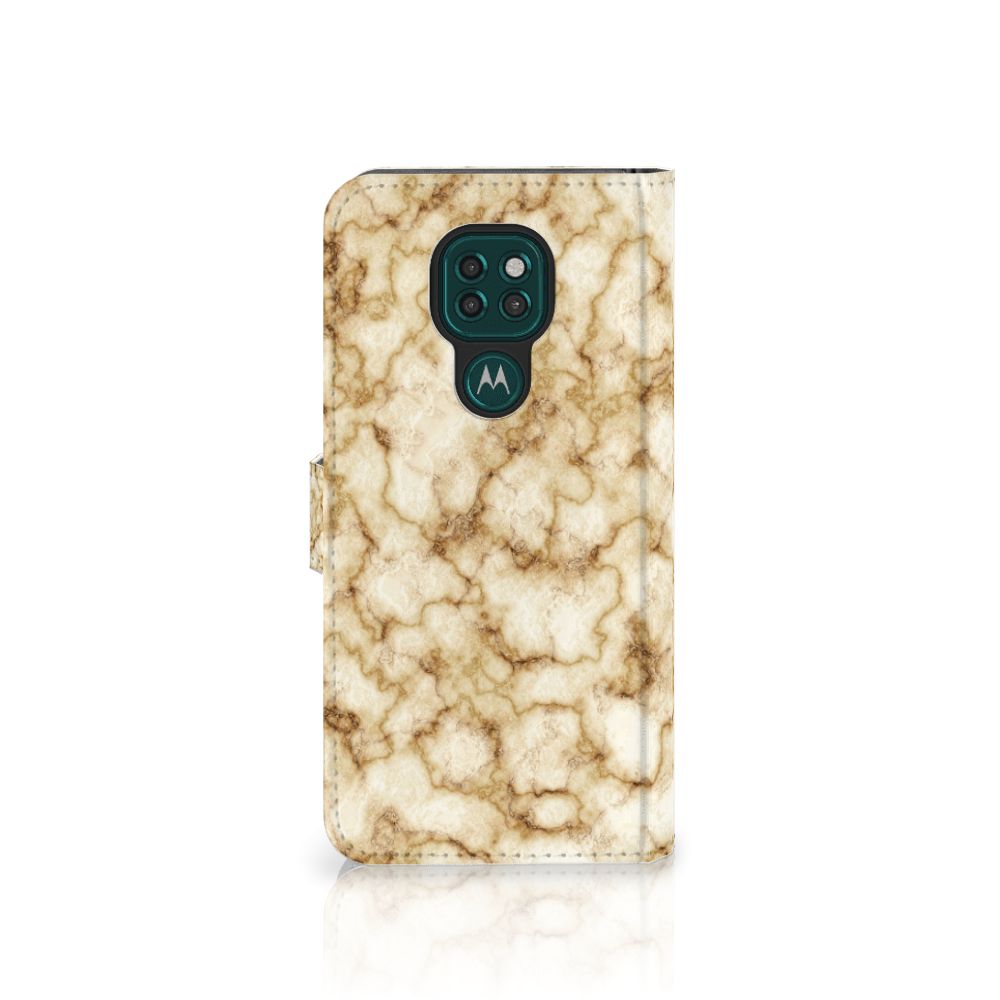 Motorola Moto G9 Play | E7 Plus Bookcase Marmer Goud