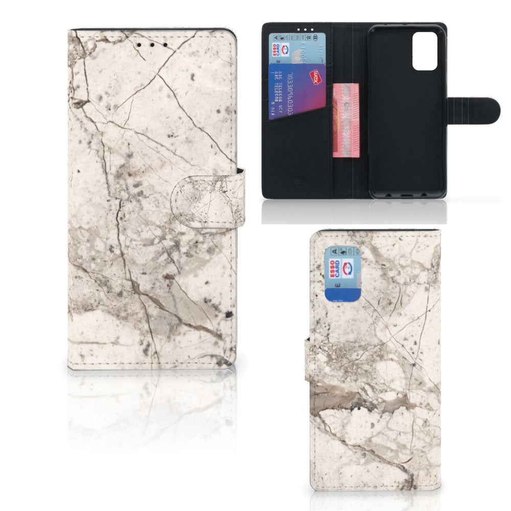 Samsung Galaxy A02s | M02s Bookcase Marmer Beige