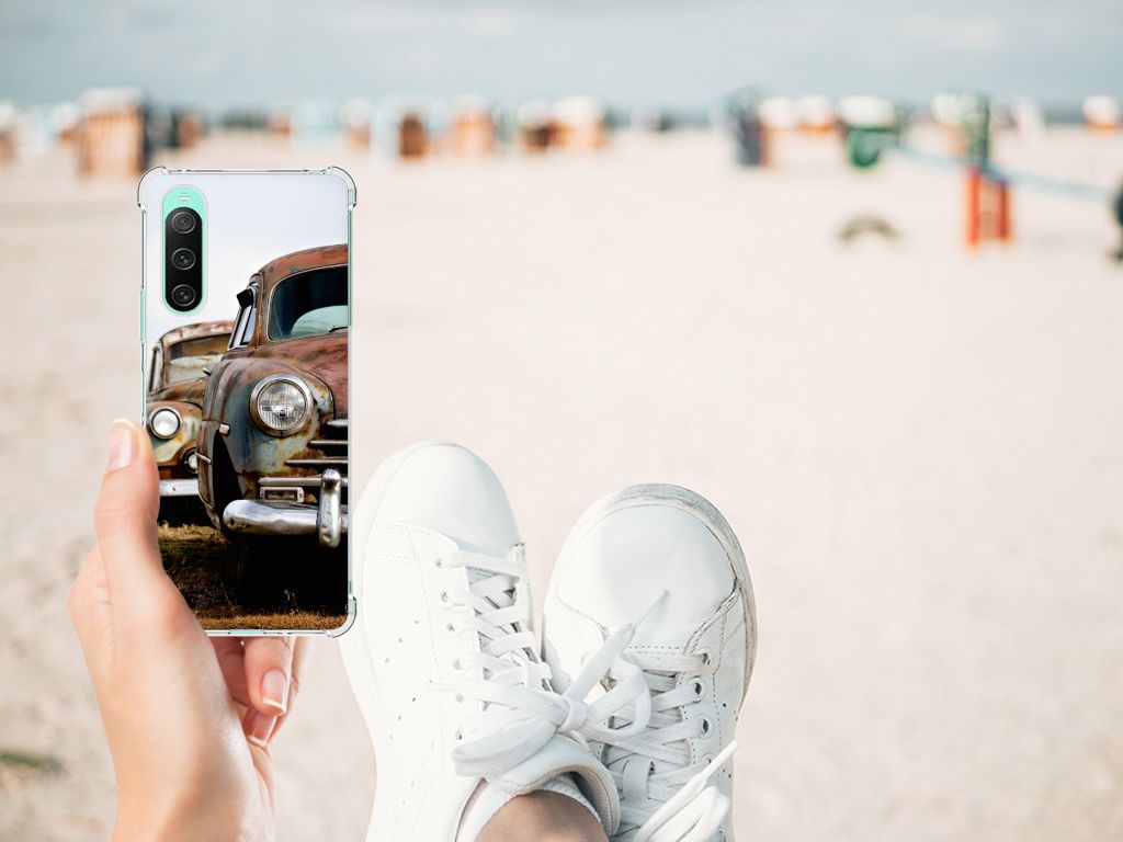 Sony Xperia 10 V Anti-shock Hoesje met foto Vintage Auto B2C Telecom