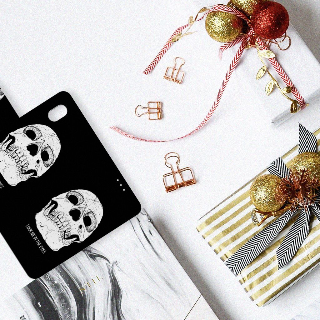 Telefoonhoesje met Naam Alcatel 1B (2020) Skull Eyes