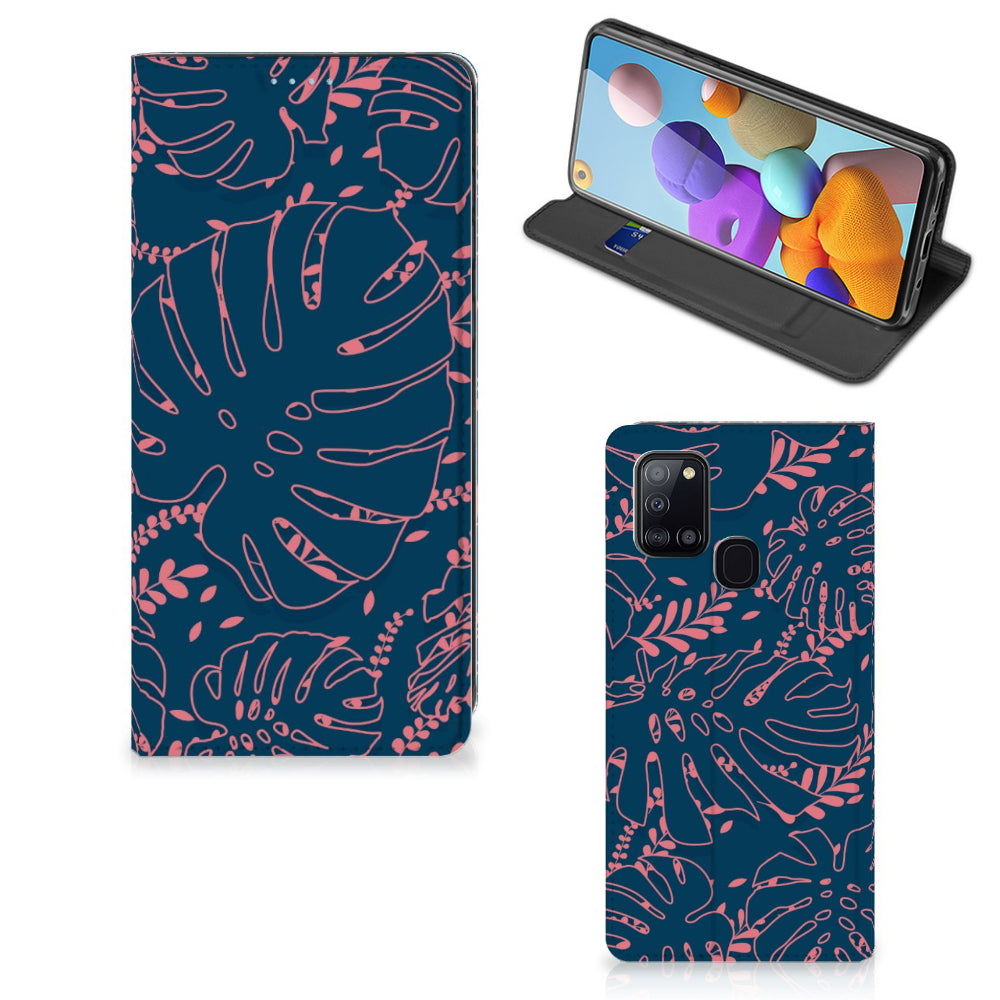 Samsung Galaxy A21s Smart Cover Palm Leaves