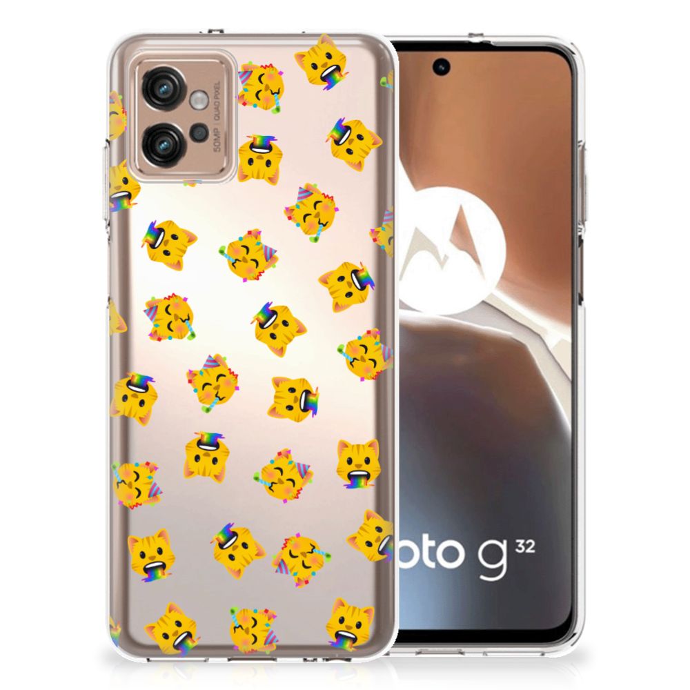 TPU bumper voor Motorola Moto G32 Katten Emojis B2C Telecom